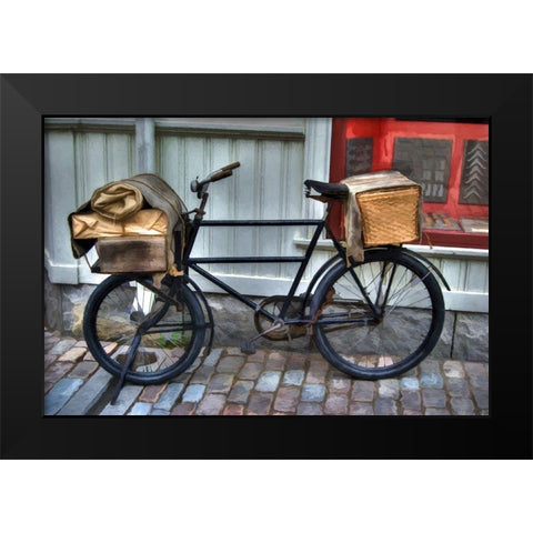 Special Delivery Black Modern Wood Framed Art Print by Bolokofsky, Ronald