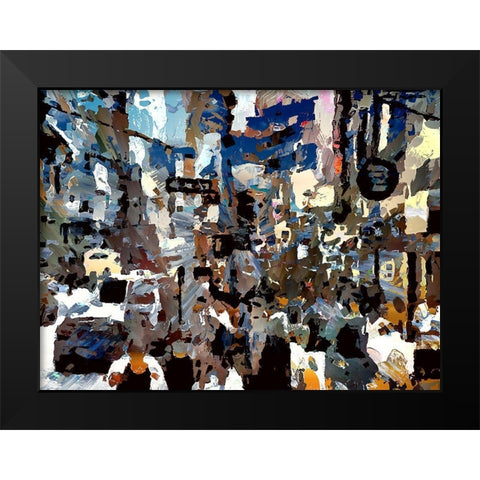 Urban Congestion Black Modern Wood Framed Art Print by Bolokofsky, Ronald