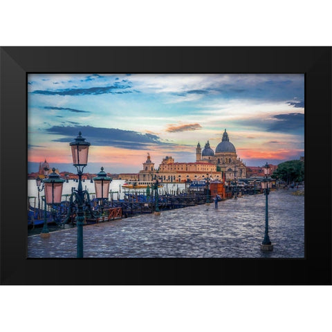 Venetian Dawn Black Modern Wood Framed Art Print by Bolokofsky, Ronald