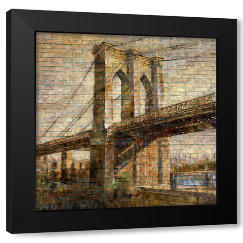 NY Bridge I Black Modern Wood Framed Art Print by Bolokofsky, Ronald