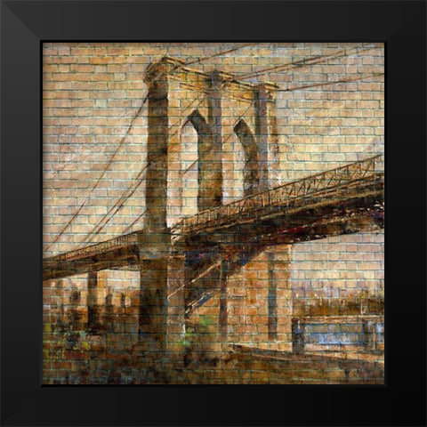 NY Bridge I Black Modern Wood Framed Art Print by Bolokofsky, Ronald