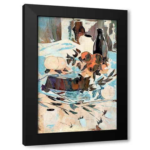 Abstract Still Life Black Modern Wood Framed Art Print by Bolokofsky, Ronald