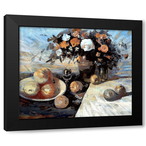 Apples, Flowers and Water II Black Modern Wood Framed Art Print with Double Matting by Bolokofsky, Ronald