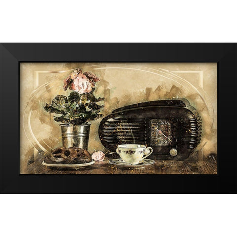 Mid Century Still Life Black Modern Wood Framed Art Print by Bolokofsky, Ronald