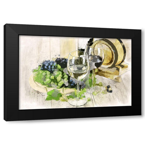Two Types of Wine Black Modern Wood Framed Art Print by Bolokofsky, Ronald