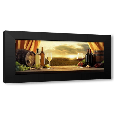 White and Red Wines of Tuscany Black Modern Wood Framed Art Print by Bolokofsky, Ronald