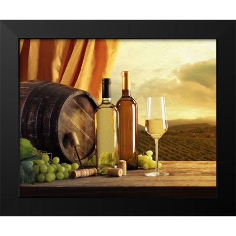 White Wines of Tuscany Black Modern Wood Framed Art Print by Bolokofsky, Ronald