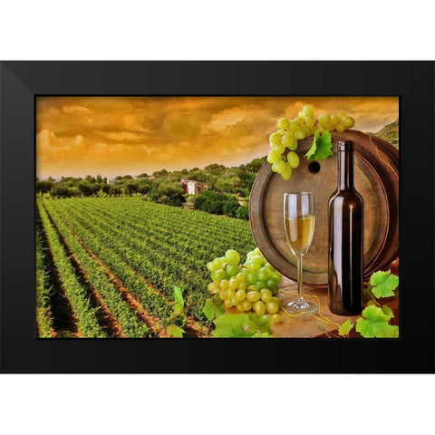 Tuscan Wine Black Modern Wood Framed Art Print by Bolokofsky, Ronald