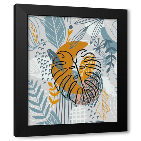 Autumn Leaves 72 Black Modern Wood Framed Art Print by Bolokofsky, Ronald