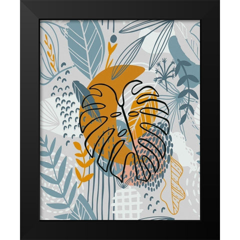 Autumn Leaves 72 Black Modern Wood Framed Art Print by Bolokofsky, Ronald