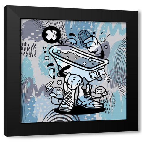 Bath Time 106 Black Modern Wood Framed Art Print by Bolokofsky, Ronald