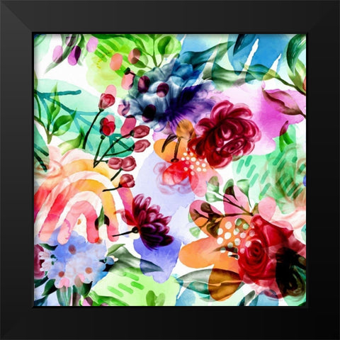 Magical Garden 681 Black Modern Wood Framed Art Print by Bolokofsky, Ronald