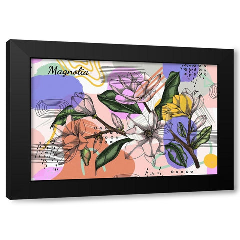 Magnolia 733 Black Modern Wood Framed Art Print with Double Matting by Bolokofsky, Ronald