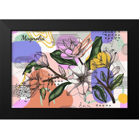 Magnolia 733 Black Modern Wood Framed Art Print by Bolokofsky, Ronald