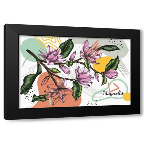 Magnolia 742 Black Modern Wood Framed Art Print by Bolokofsky, Ronald
