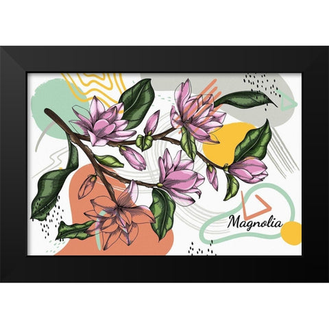 Magnolia 742 Black Modern Wood Framed Art Print by Bolokofsky, Ronald