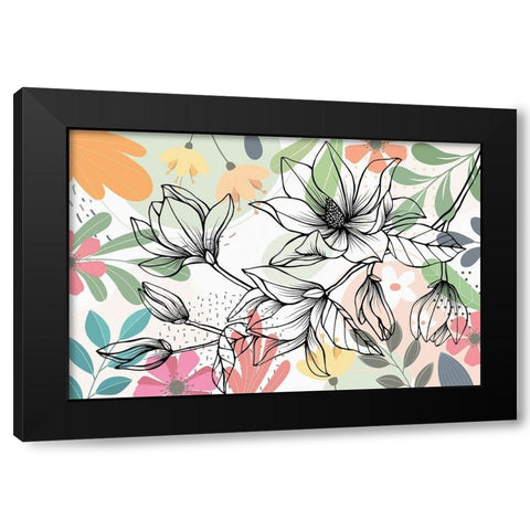 Magnolia Branch 136 Black Modern Wood Framed Art Print by Bolokofsky, Ronald