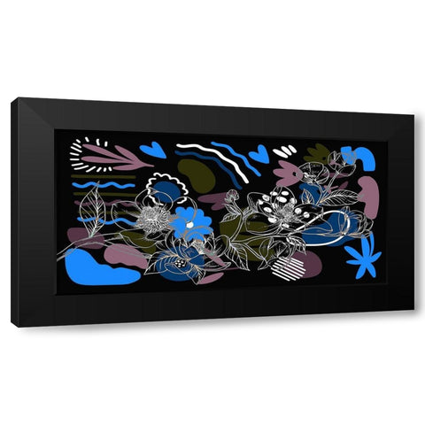 Magnolia Branch 270 Black Modern Wood Framed Art Print with Double Matting by Bolokofsky, Ronald