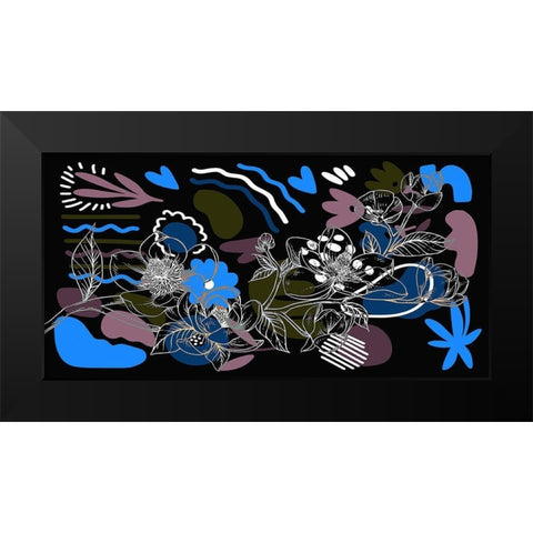Magnolia Branch 270 Black Modern Wood Framed Art Print by Bolokofsky, Ronald