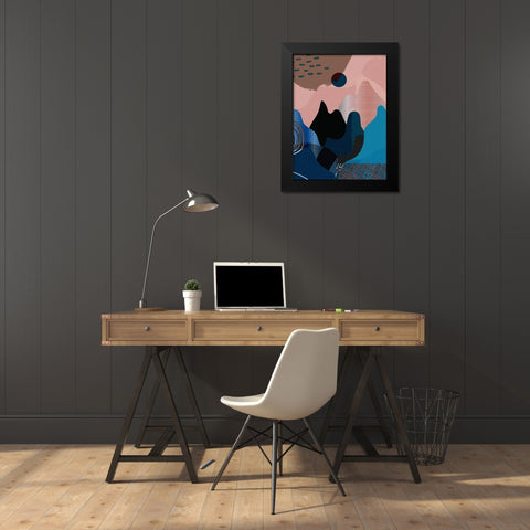 Mid Century Landscape 480 Black Modern Wood Framed Art Print by Bolokofsky, Ronald