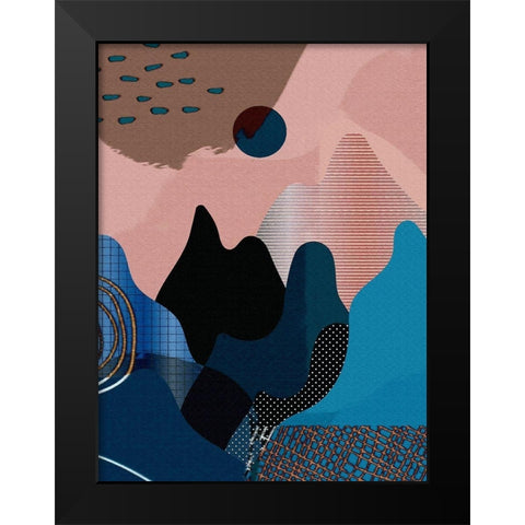 Mid Century Landscape 480 Black Modern Wood Framed Art Print by Bolokofsky, Ronald