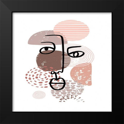 Mid Century Smile 92 Black Modern Wood Framed Art Print by Bolokofsky, Ronald