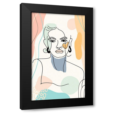 Mid Century Woman 121 Black Modern Wood Framed Art Print by Bolokofsky, Ronald