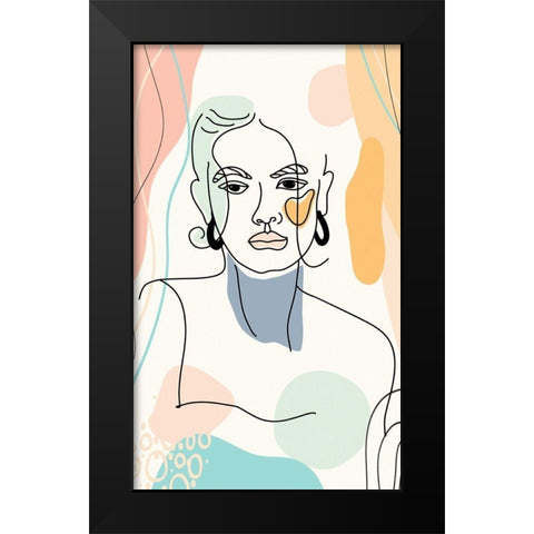 Mid Century Woman 121 Black Modern Wood Framed Art Print by Bolokofsky, Ronald