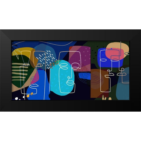 Modern Man 84 Black Modern Wood Framed Art Print by Bolokofsky, Ronald