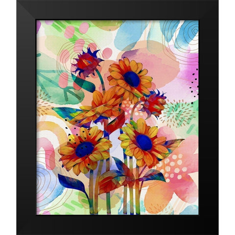 Sunflower Garden 840 Black Modern Wood Framed Art Print by Bolokofsky, Ronald