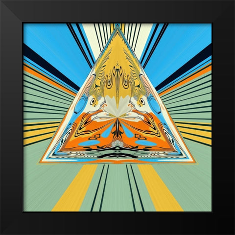Triangulation Black Modern Wood Framed Art Print by Bolokofsky, Ronald