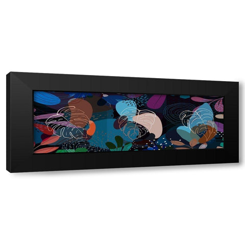 Tropical Leaves 29 Black Modern Wood Framed Art Print by Bolokofsky, Ronald