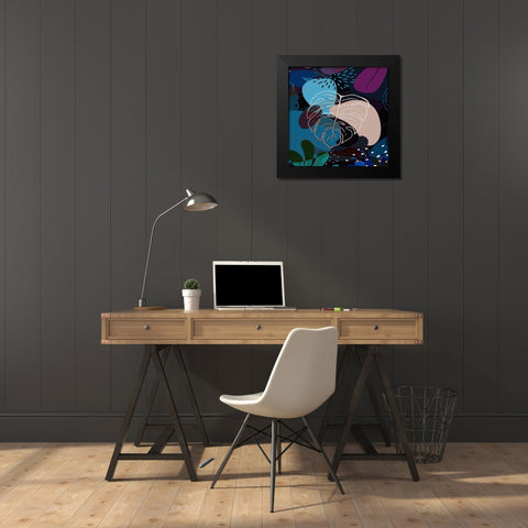 Tropical Leaves 29B Black Modern Wood Framed Art Print by Bolokofsky, Ronald