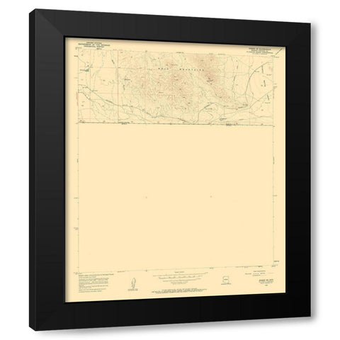 South East Bisbee Arizona Quad - USGS 1958 Black Modern Wood Framed Art Print by USGS