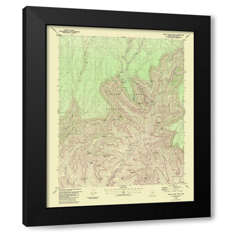 Bright Angel Point Arizona Quad - USGS 1988 Black Modern Wood Framed Art Print by USGS