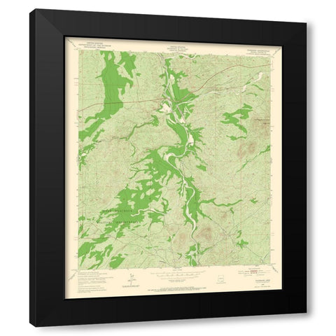 Fairbank Arizona Quad - USGS 1952 Black Modern Wood Framed Art Print by USGS