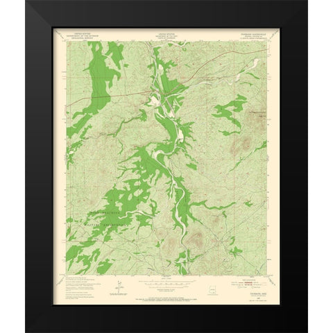 Fairbank Arizona Quad - USGS 1952 Black Modern Wood Framed Art Print by USGS