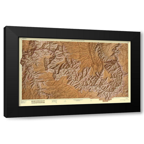 Grand Canyon Arizona - USGS 1962 Black Modern Wood Framed Art Print by USGS