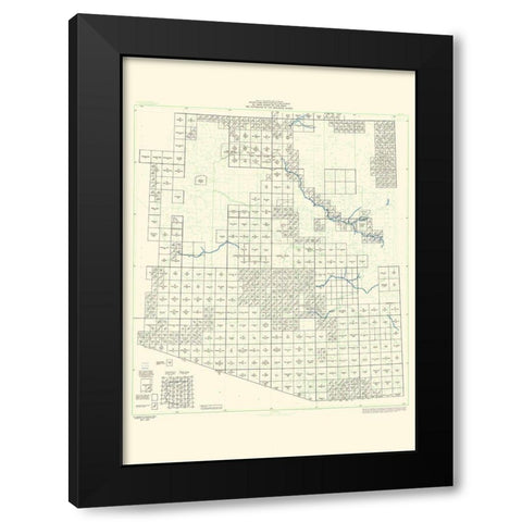 Arizona Arizona Sheet - USGS 1967 Black Modern Wood Framed Art Print with Double Matting by USGS