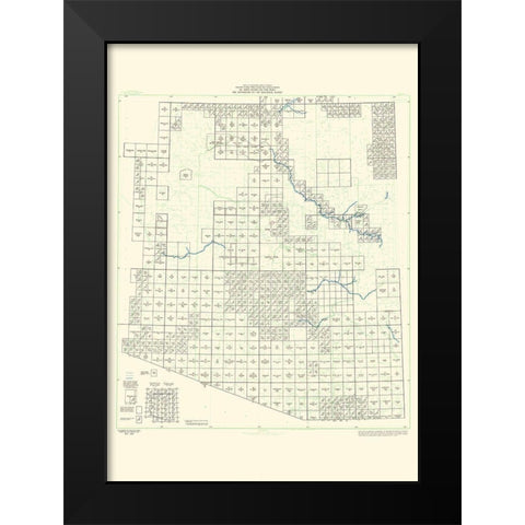 Arizona Arizona Sheet - USGS 1967 Black Modern Wood Framed Art Print by USGS