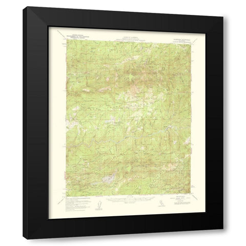 Alleghany California Quad - USGS 1959 Black Modern Wood Framed Art Print with Double Matting by USGS