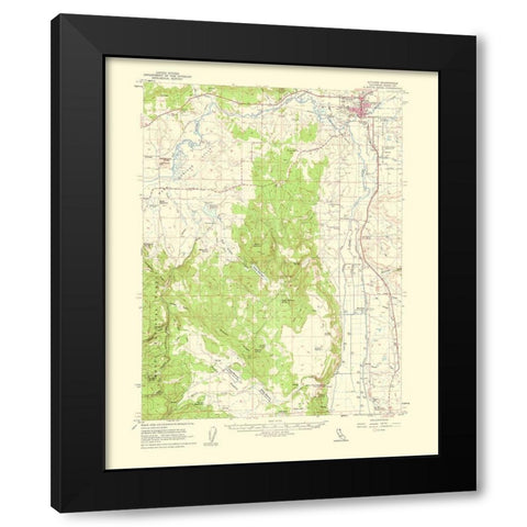 Alturas California Quad - USGS 1963 Black Modern Wood Framed Art Print with Double Matting by USGS