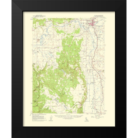 Alturas California Quad - USGS 1963 Black Modern Wood Framed Art Print by USGS