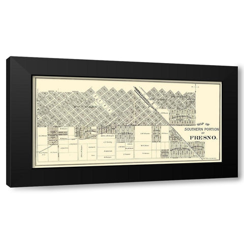 Fresno, Southern California Landowner - Thomas Black Modern Wood Framed Art Print with Double Matting by Thomas