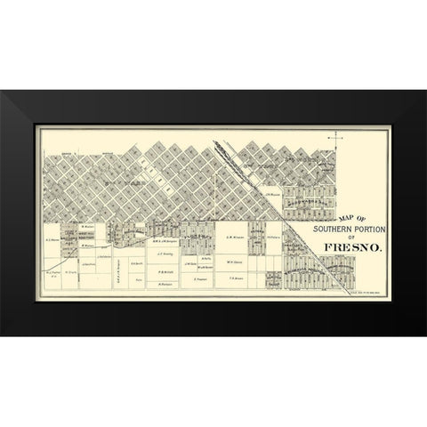 Fresno, Southern California Landowner - Thomas Black Modern Wood Framed Art Print by Thomas