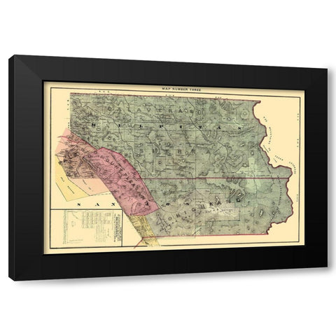 Santa Clara Northeast California Landowner Black Modern Wood Framed Art Print by Thomas