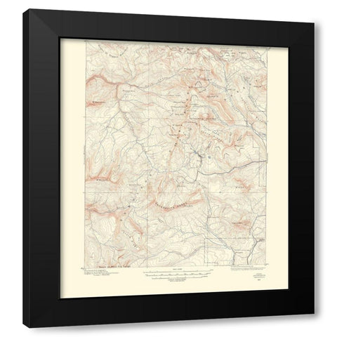 Anthracite Colorado Sheet - USGS 1956 Black Modern Wood Framed Art Print by USGS