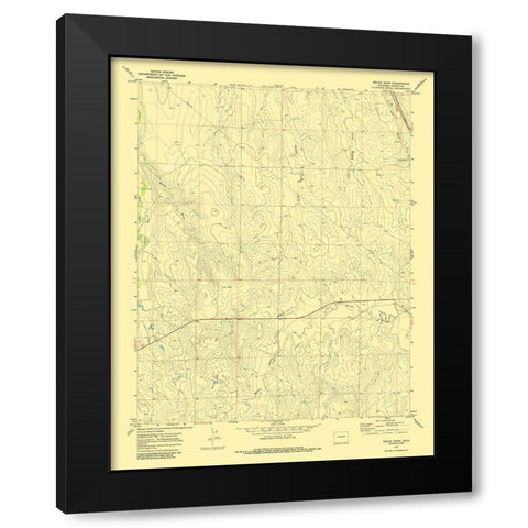 Beuck Draw Colorado Quad- USGS 1970 Black Modern Wood Framed Art Print with Double Matting by USGS