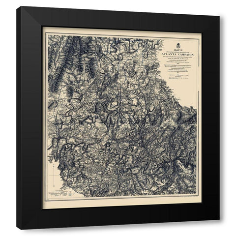 Atlanta Campaign II - Ruger 1864 Black Modern Wood Framed Art Print with Double Matting by Ruger