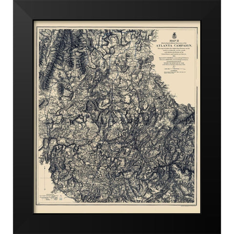 Atlanta Campaign II - Ruger 1864 Black Modern Wood Framed Art Print by Ruger